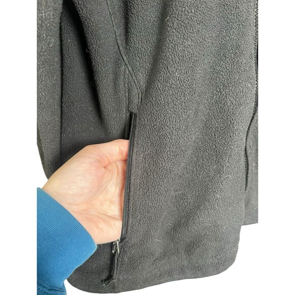 The North Face Full Zip‎ Logo Fuzzy Fleece Jacket Womens Size M Black Extra Soft - Picture 7 of 13